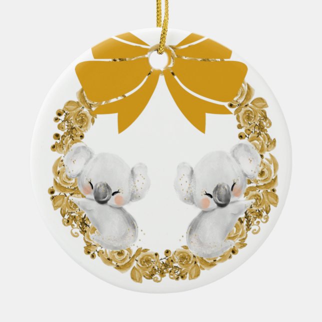 Koala Bear Weihnachtsschmuck & Imitate Goldener Kr (Vorne)