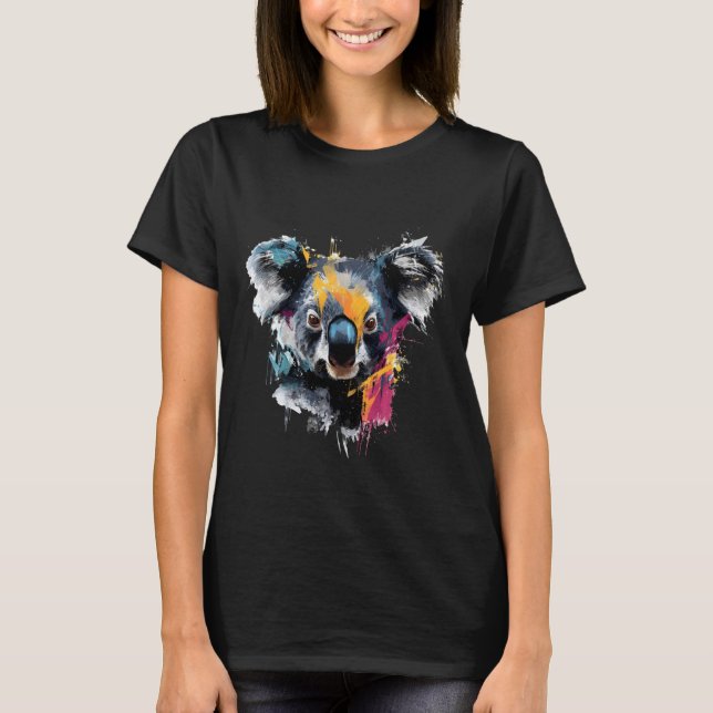 Koala Bear Wildlife Tropical Animal Art Nature Koa T-Shirt (Vorderseite)