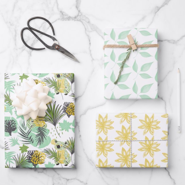 Koala Bear Wrapping Paper Set 3 Geschenkpapier Set (Vorderseite)