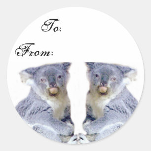Koala Bears Liebe_ Runder Aufkleber
