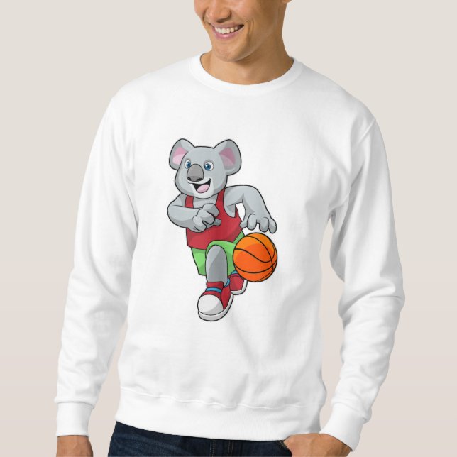 Koala bei Basketball Sports Sweatshirt (Vorderseite)