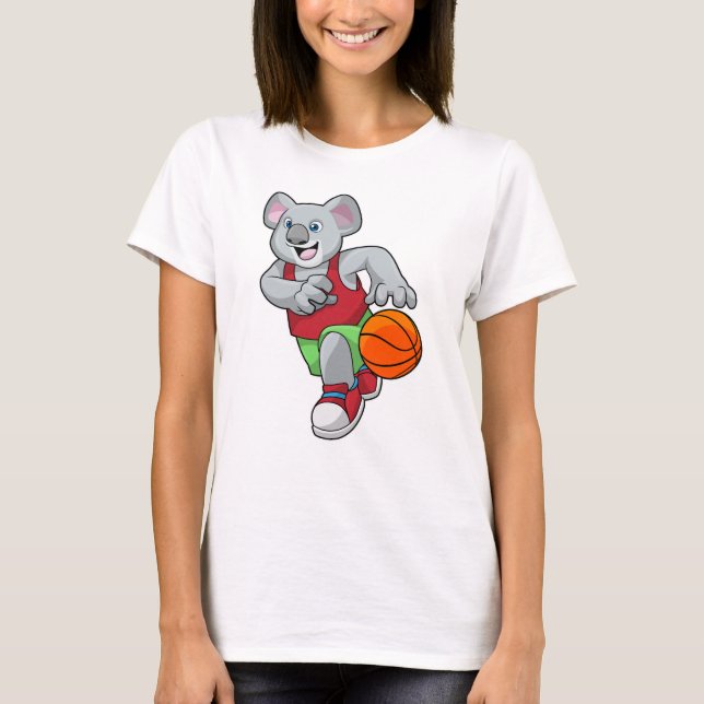 Koala bei Basketball Sports T-Shirt (Vorderseite)