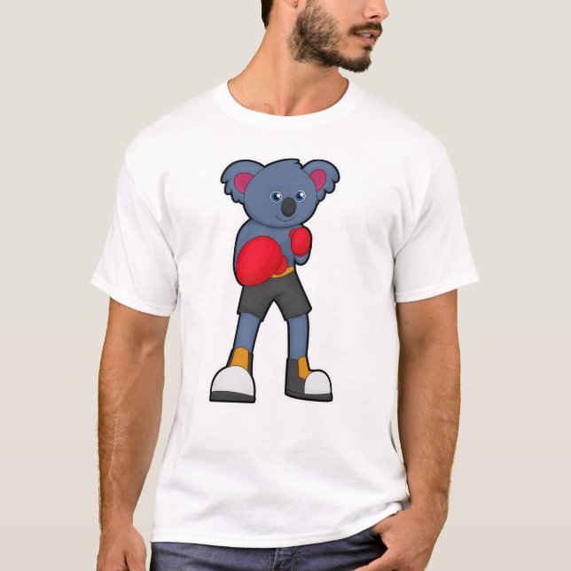 Koala beim Boxen mit Boxhandschuhen T-Shirt (Vorderseite)