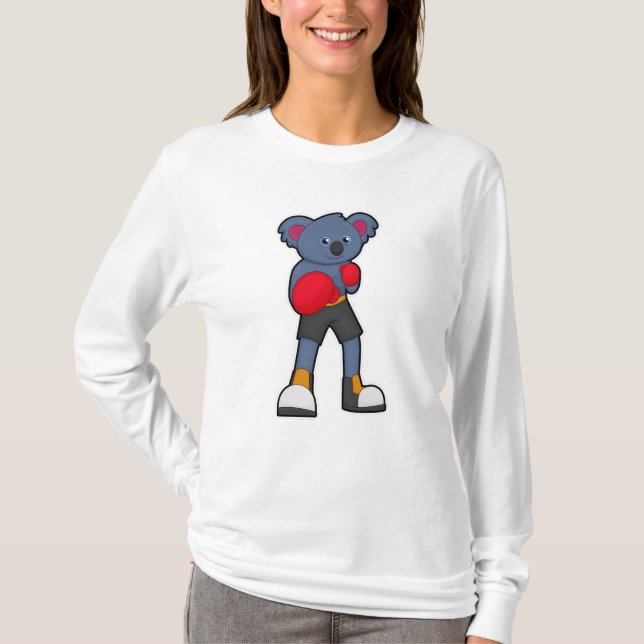 Koala beim Boxen mit Boxhandschuhen T-Shirt (Vorderseite)
