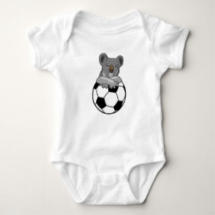 Koala beim Fußballsport Baby Strampler