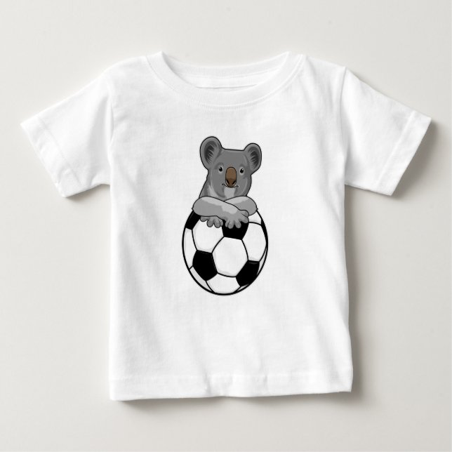 Koala beim Fußballsport Baby T-shirt (Vorderseite)