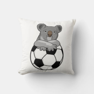 Koala beim Fußballsport Kissen