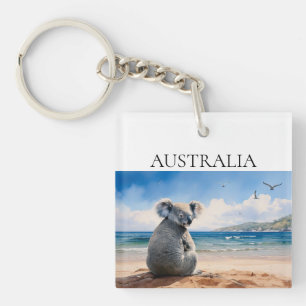 Koala beobachtet den Ozean Australien Schlüsselanhänger