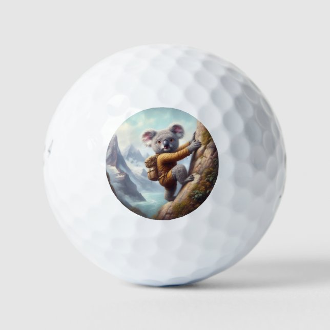 Koala Bergsteigen Golfball (Vorderseite)