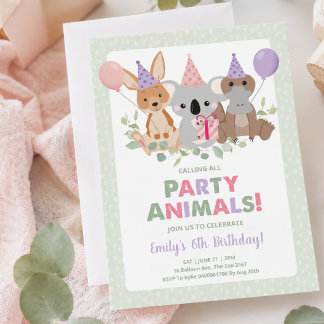 Koala Birthday Einladung
