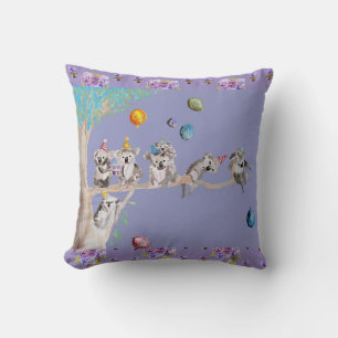 Koala Birthday Niedlich Koalas Kinder Lila Cushion Kissen