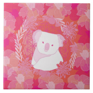 Koala Blüte des Lebens Fliese