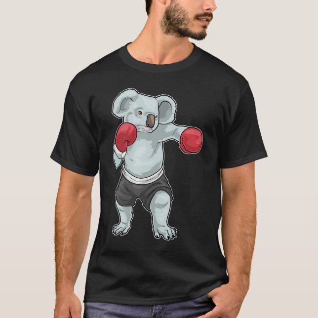 Koala Boxer Boxhandschuhe Boxen T-Shirt (Vorderseite)