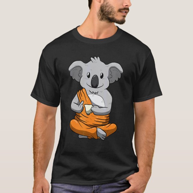 Koala Buddha trinkt Tee Zen Yoga Meditation (Vorderseite)
