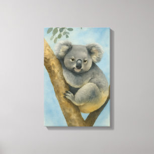 Koala Calm - Wasserfarbenwelt Leinwanddruck