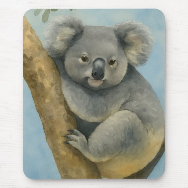 Koala Calm - Wasserfarbenwelt Mousepad (Vorne)