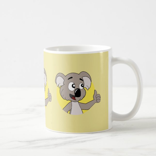 Koala Cartoon Kaffeemaschine Tasse (Rechts)