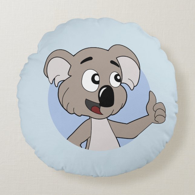Koala Cartoon Rundkissen Rundes Kissen (Vorderseite)