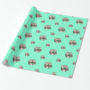 Koala Cartoon Wrapping Paper Geschenkpapier