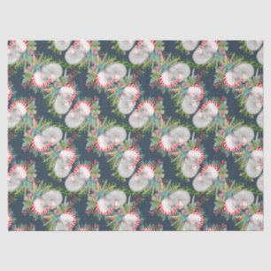Koala Christmas Blue Wrapping Paper Seidenpapier