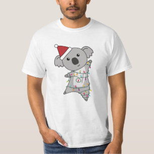 Koala Christmas Fairy Lights Süße Tier T-Shirt