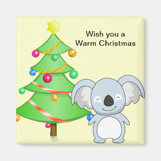 Koala Christmas Magnet