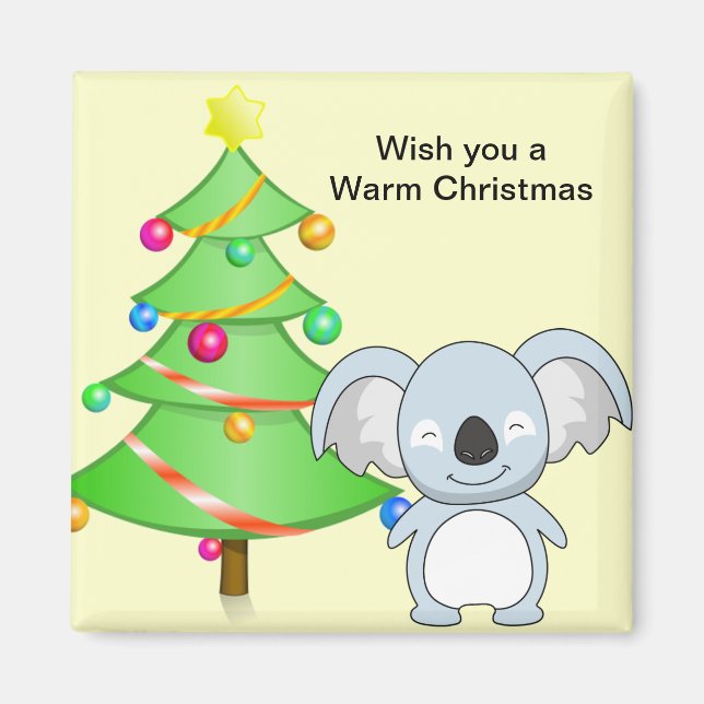 Koala Christmas Magnet (Vorne)