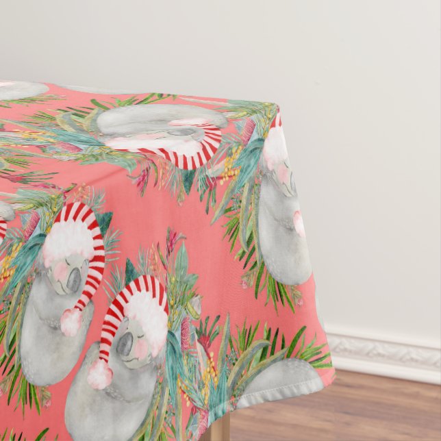 Koala Christmas Pink Tischdecke (Beispiel)