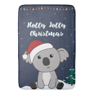 Koala Christmas Snow Winter Animals Koalas Bath Ma Badematte