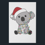 Koala Christmas Snow Winter Animals Koalas Künstlicher Leinwanddruck<br><div class="desc">The Koala for Christmas with fairy lights. Funny animals with gifts and snow to the holidays. Also funny for Christmas in July. Koalas are sweet animals and perfect for Christmas.</div>