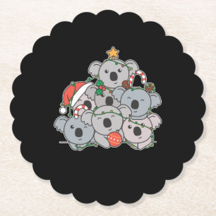 Koala Christmas Tree Funny Animal Christmas Untersetzer