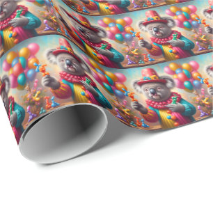 Koala Clown Geschenkpapier