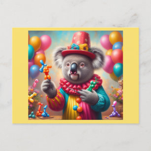 Koala Clown Postkarte