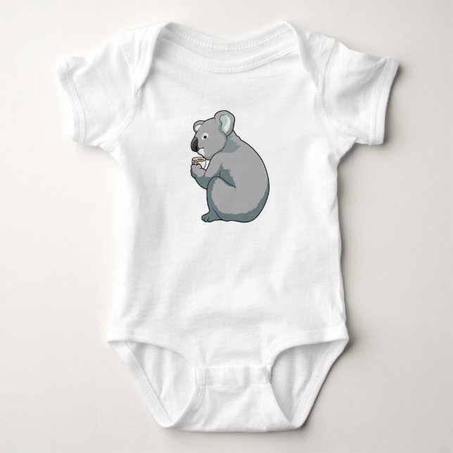 Koala Coffee Cup Baby Strampler (Vorderseite)