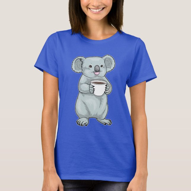 Koala Coffee Cup T-Shirt (Vorderseite)