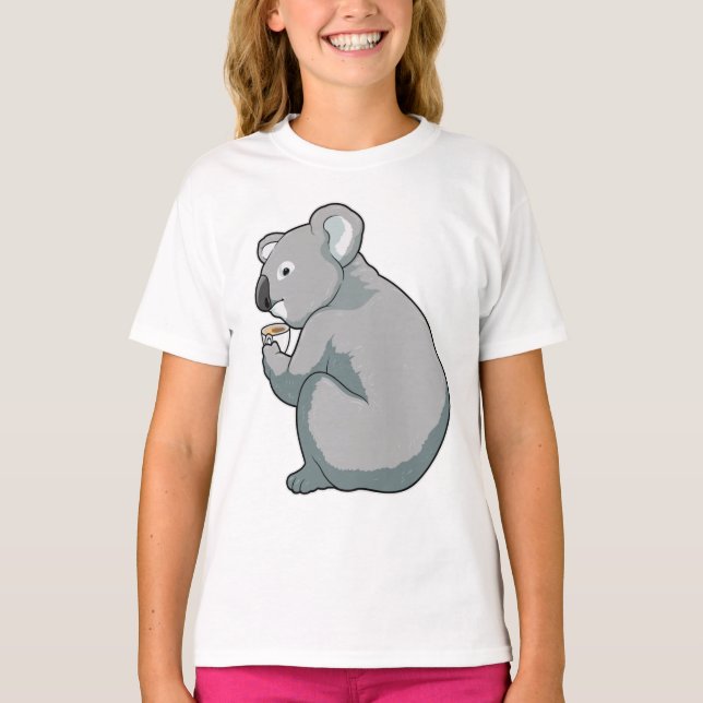 Koala Coffee Cup T-Shirt (Vorderseite)