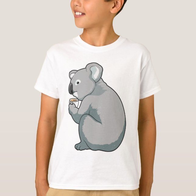 Koala Coffee Cup T-Shirt (Vorderseite)