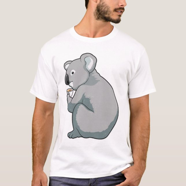 Koala Coffee Cup T-Shirt (Vorderseite)
