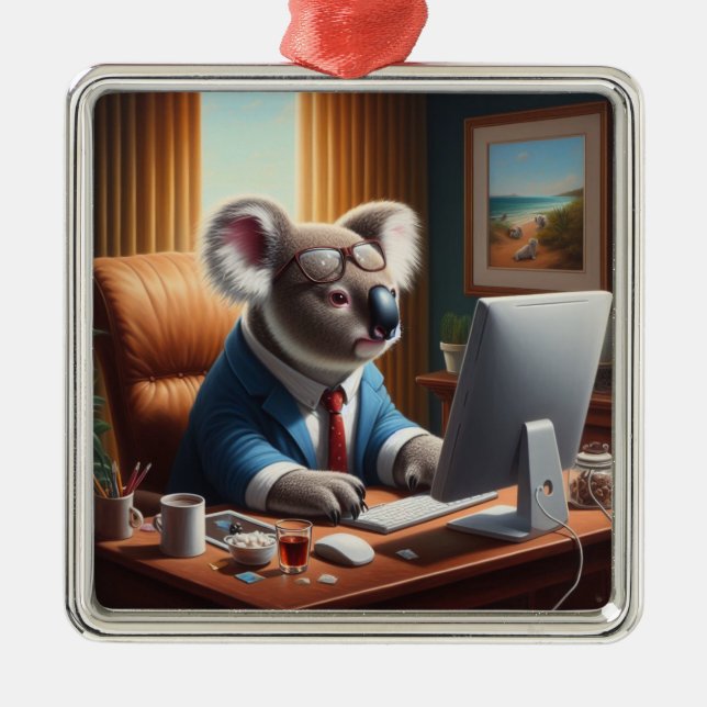 Koala Computer Ornament Aus Metall (Vorne)
