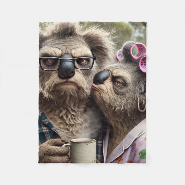 Koala Couple Fleecedecke (Vorderseite)
