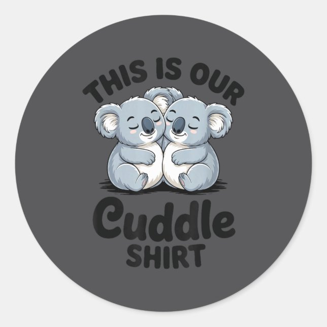 Koala Couple Matching This Is Our Cuddle  Runder Aufkleber (Vorderseite)