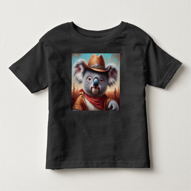 Koala Cowboy Kleinkind T-shirt (Vorderseite)