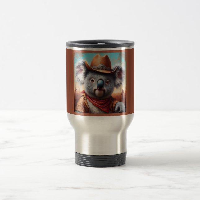 Koala Cowboy Reisebecher (Mittel)