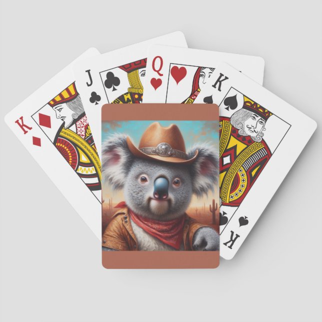 Koala Cowboy Spielkarten (Rückseite)