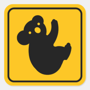 Koala Crossing Niedlich Road Signing Sticker