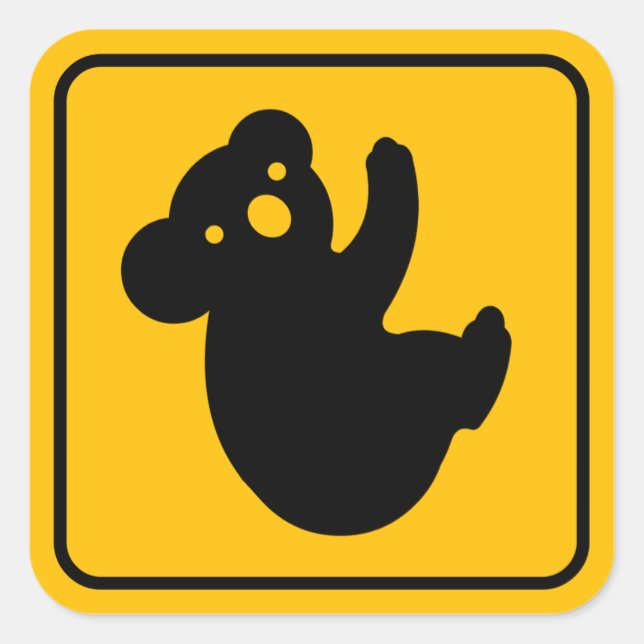 Koala Crossing Niedlich Road Signing Sticker (Vorderseite)