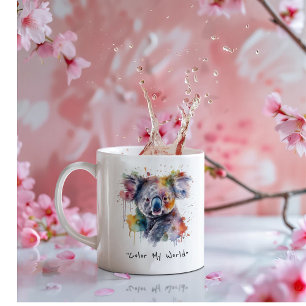 Koala Cuddles in Color, benutzerdefiniert Kaffeetasse