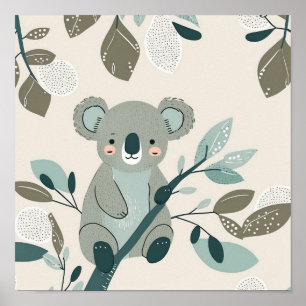 Koala Cuteness Kinderzimmer Poster