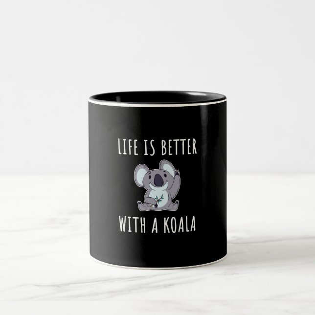 Koala - Das Leben ist besser mit einem Koala Zweifarbige Tasse (Mittel)