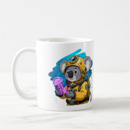 Koala Deep Sea Diver Cute Cartoon Explorer Kaffeetasse